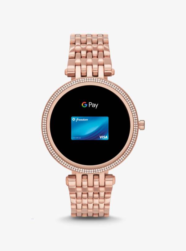Panske Smart Hodinky Michael Kors Gen 5E Darci Pavé Ruzove Zlate - Hodinky Michael Kors Vypredaj | SNWTZ-6215
